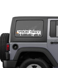 Spritzlack-Stil Buchstabenstreifen Seitenfenster Vinyl-Dekoraufkleber 2 für Jeep Wrangler Rubicon Sahara 2