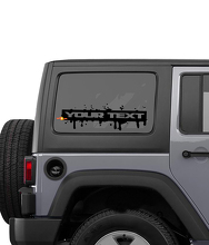 Spritzlack-Stil Buchstabenstreifen Seitenfenster Vinyl-Dekoraufkleber 2 für Jeep Wrangler Rubicon Sahara 3