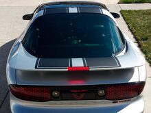 Doppelte Streifen Motorhauben-Dach-Spoiler Vinyl-Aufkleber-Set für Pontiac Firebird Trans Am 1998-2002_2