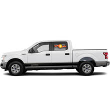Schwarze Rockerstreifen mit F-150-Logo-Aufkleber für Ford F150
 2
