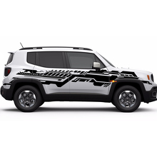 Technischer Grunge Grafikstil Seitenstreifen Vinylaufkleber für Jeep Renegade 3