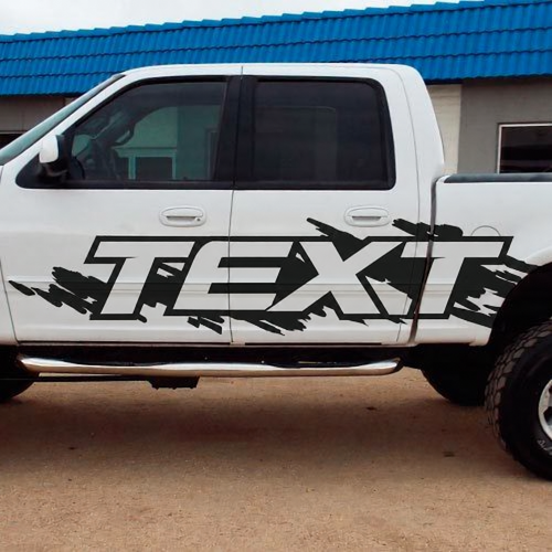 TEXT Splash Grunge Grafik Seiten-Vinyl-Aufkleber für Ford F-150