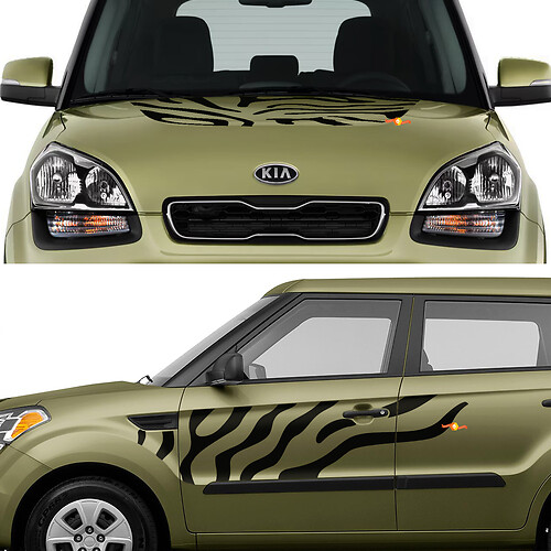 Seitentür-Akzentaufkleber, passend für Kia Soul 3
