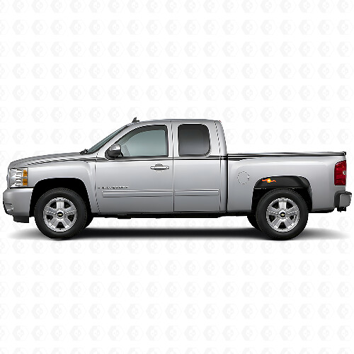 Dekoratives Seitenstreifen-Vinylaufkleber-Set für Chevy Silverado 2006-2013