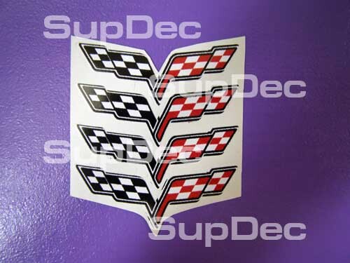 Radnabenaufkleber Set mit 4 Stück für Chevrolet Corvette C6