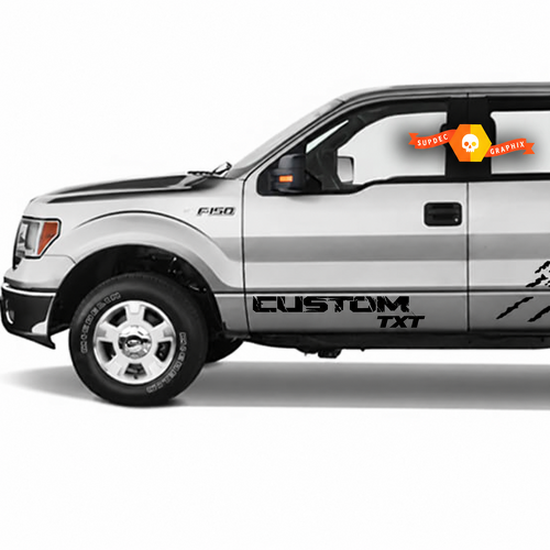 CUSTOM TXT Streifen Grafik Tür Vinyl Aufkleber Sticker für Ford F-150 2017-2018