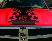 Flammen-Hauben-Vinyl-Aufkleber für Dodge Ram 1500 2500 3500 Rebel_2