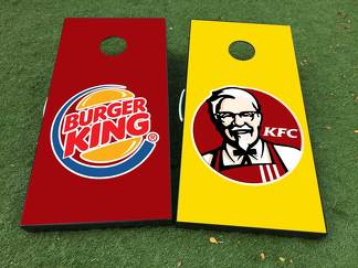 Burger King KFC Cornhole Brettspiel-Aufkleber Vinylfolie mit laminierter Folie