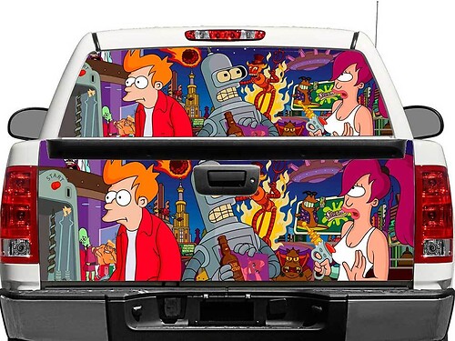 Futurama Heckscheiben-Tailgate-Vinylaufkleber für Trucks