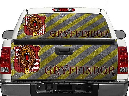 Gryffindor-Logo Harry Potter Heckscheiben- oder Heckklappen-Aufkleber aus Vinyl für Pick-up-Trucks und SUVs