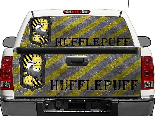 Hufflepuff-Logo Harry Potter Heckscheiben- oder Heckklappen-Vinylaufkleber für Pick-up Trucks SUVs
