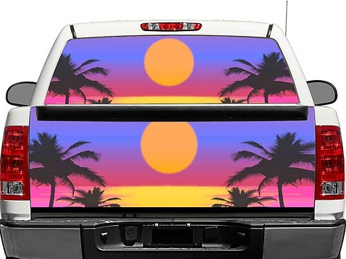 Sunset Art Heckscheiben- oder Heckklappen-Vinylaufkleber für Pick-up Trucks und SUVs