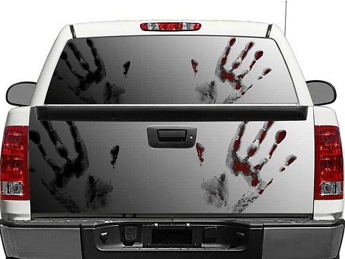 Zombie Hände Heckscheiben- oder Heckklappen-Vinylaufkleber für Pickup Trucks SUVs
