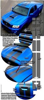 2005–2011 Toyota Tacoma Rally Stripes Graphics Kit 1