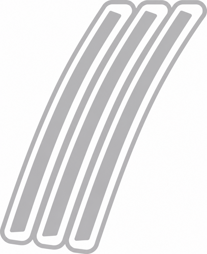 Faux Vent Triple Outline Bar Accent Pair Universal Vinylaufkleber für Chevrolet Camaro 2014-2015