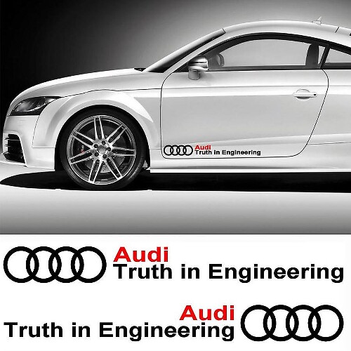 Wahrheit in Technik & Audi Logo Tür Vinyl Aufkleber für Audi TT