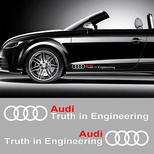Wahrheit in der Technik und Audi-Logo Seitenvinylaufkleber für Audi TT RS