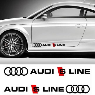 Aufkleber passend für Audi Motorsport Rally streifen Aufkleber 10cm x 125cm  - AUD0091 - FÜR AUDI