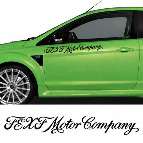Benutzerdefinierter Schriftzug Motor Company Seiten Vinyl Aufkleber