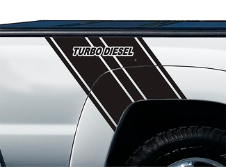 Turbo Diesel Truck Bed Stripes Vinyl-Grafik-Aufkleber