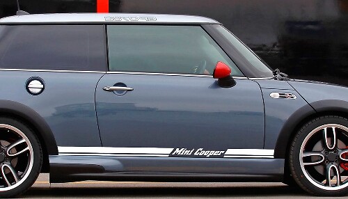 Markenbeschriftung Streifen Schweller Vinyl Aufkleber für MINI Cooper