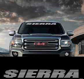 Sierra GMC Windschutzscheiben-Banner, 91,4 x 10,2 cm, SUV-LKW-Aufkleber