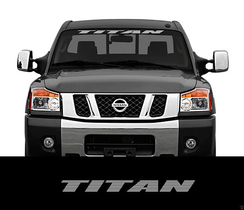 Gebrandeter Streifen Windschutzscheiben Vinylaufkleber für Nissan Titan