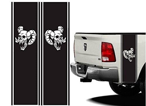Aufkleberaufkleber für Lkw-Bett oder Autototenkopf-Streifen 2 für Dodge Ram Turbo