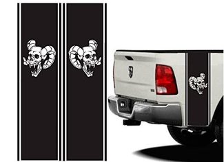 Truck Bed oder Car Stripe für Dodge Hemi Turbo Ram Aufkleber Aufkleber Totenkopf Aufkleber Wrap