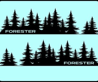 FORESTER Tree Decal Subaru Aufkleber Vinyl Tür Graphic Mountains Northwest PNW