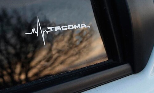 Tacoma Heartbeat Seitenfenster Vinylaufkleber für Toyota Tacoma