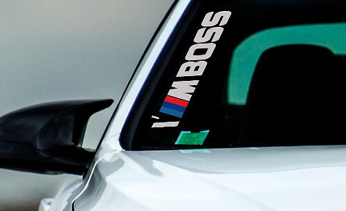 I'M BOSS M-Style Windschutzscheiben-Vinylaufkleber für BMW Autos