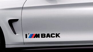 BMW I M BACK M Power Performance Aufkleber Aufkleber Grafiken
