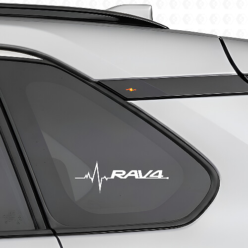 RAV4 Herzschlag Fenster-Vinylaufkleber-Set für Toyota RAV4