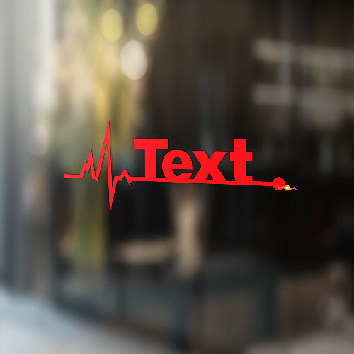 Herzfrequenz-Stil Schriftzug Fenster Vinyl-Aufkleber Decals Grafik für Jeep Wrangler