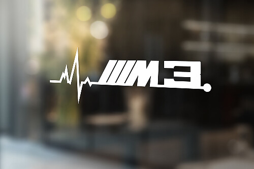 BMW M3 ist in meiner Blood-Fensteraufkleber-Grafik
