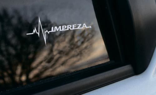 Heartbeat Impreza Fenster Vinyl Aufkleber für Subaru