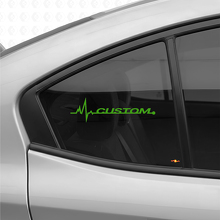 Benutzerdefinierter Text Herzschlag-Stil Fenster Vinyl Aufkleber Set für Subaru Autos_2