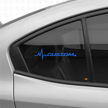 Benutzerdefinierter Text Herzschlag-Stil Fenster Vinyl Aufkleber Set für Subaru Autos_3