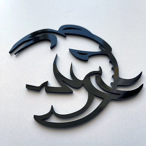 Höllenelefant Dämon 3D Abzeichen Schwarze Kotflügelabzeichen Emblem
