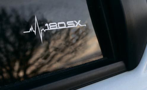 Nissan 180SX ist in meiner Blutfenster-Aufklebergrafik