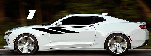 Benutzerdefiniertes Tribal-Seitenstreifen-Vinylaufkleber-Set für Chevrolet Camaro