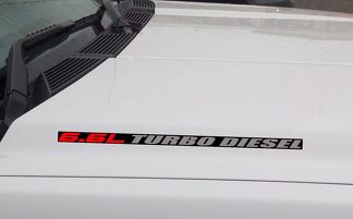 6.6L TURBO DIESEL Motorhaube Vinyl Aufkleber Aufkleber: Duramax Chevrolet GMC Sierra (Block)