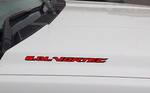 Umriss 6.0L Vortec Motorhauben-Decal-Paar für Chevrolet Silverado GMC Sierra