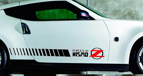 Angetrieben von Nismo Side Strobe Streifen Vinyl-Aufkleber für Nissan Z