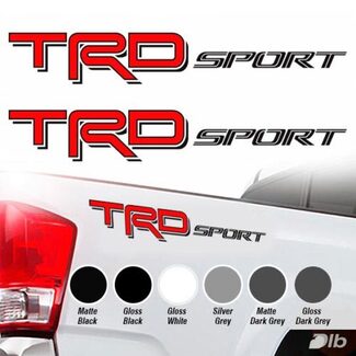 Toyota TRD Sport 2016 2017 Tacoma Tundra LKW-Aufkleber, Vinyl, 2 Aufkleber, rot