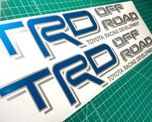 Toyota TRD 4X4 Off Road Tacoma Tundra Truck Decals Aufkleber Hellblau Metallic 3