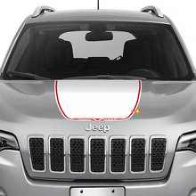 Trailhawk Stil Motorhauben Vinylaufkleber Grafik für Jeep Cherokee 3