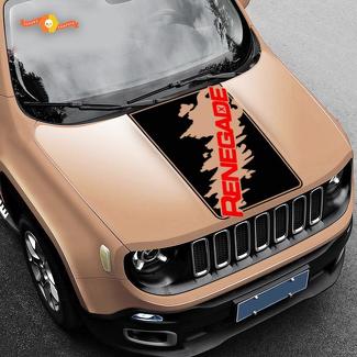 2-farbiger Vinyl-Aufkleber für Motorhaube und Seitenwand des Jeep Renegade Splash Splatter-Logos