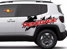 2-farbiger Jeep Renegade Side Splash Splatter Logo Grafik-Vinyl-Aufkleber für Motorhaube und Seite
 2